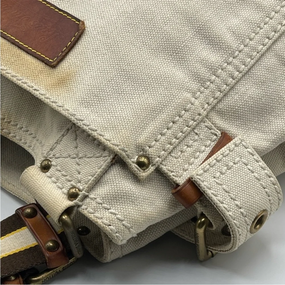 Louis Vuitton Globe Shopper Cruise Tote Bag Canvas Blue - Picture 14 of 16